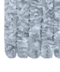 vidaXL Insect Curtain White and Grey 90×220 cm Chenille