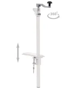 vidaXL Canned Food Can Opener Silver 70 cm Aluminum and Stainless Steel