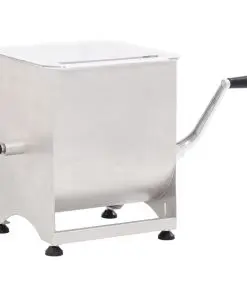 vidaXL Meat Mixer with Gear Box 44 L Silver Stainless Steel