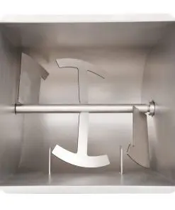 vidaXL Meat Mixer with Gear Box 44 L Silver Stainless Steel