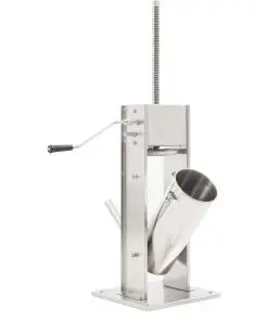 vidaXL Manual Sausage Stuffer Silver 5 L Stainless Steel