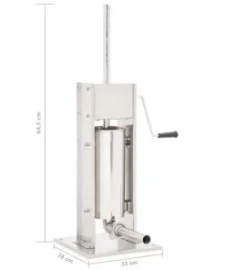 vidaXL Manual Sausage Stuffer Silver 5 L Stainless Steel