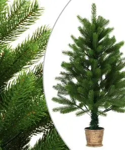 vidaXL Artificial Christmas Tree Lifelike Needles 90 cm Green