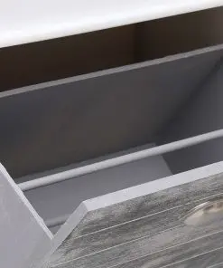 vidaXL Shoe Cabinet Grey 50x28x98 cm Paulownia Wood