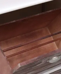 vidaXL Shoe Cabinet Brown 50x28x98 cm Paulownia Wood