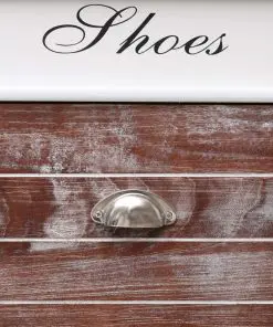 vidaXL Shoe Cabinet Brown 50x28x98 cm Paulownia Wood