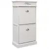 vidaXL Shoe Cabinet White 50x28x98 cm Paulownia Wood vidaXL Shoe Cabinet White 50x28x98 cm Paulownia Wood
