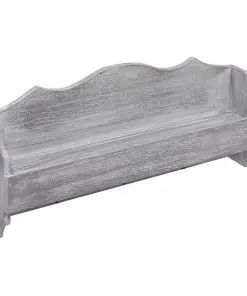 vidaXL Wall Mounted Coat Rack Grey 50x10x23 cm Wood