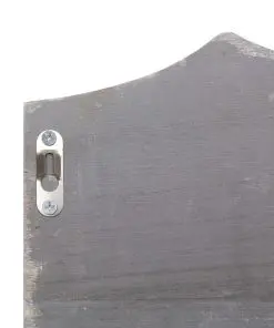 vidaXL Wall Mounted Coat Rack Grey 50x10x23 cm Wood