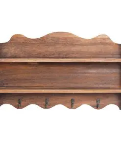 vidaXL Wall Mounted Coat Rack Brown 50x10x30 cm Wood