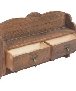 vidaXL Wall Mounted Coat Rack Brown 50x10x34 cm Wood