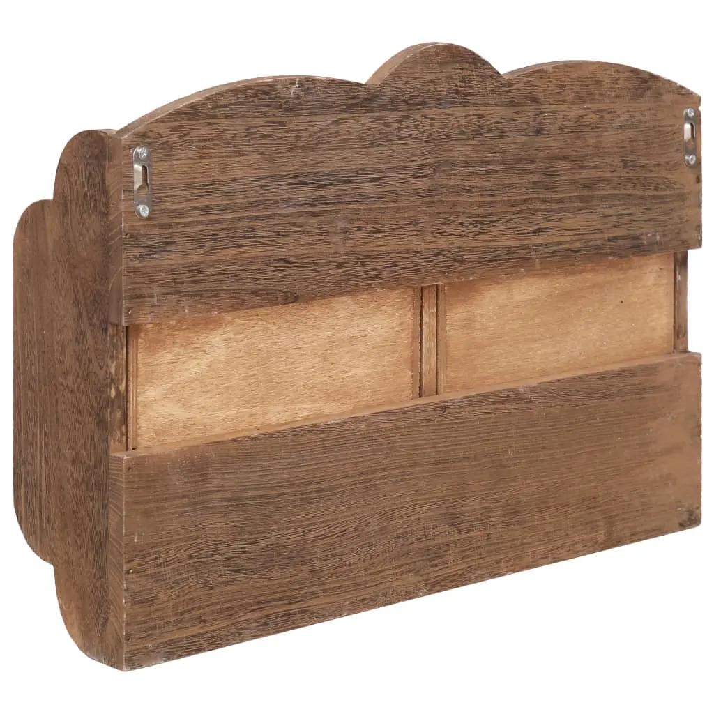 vidaXL Wall Mounted Coat Rack Brown 50x10x34 cm Wood