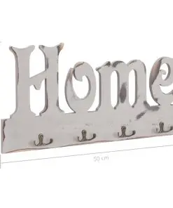 vidaXL Wall Mounted Coat Rack HOME 50×23 cm