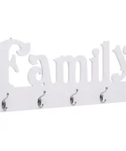 vidaXL Wall Mounted Coat Rack FAMILY 74×29.5 cm