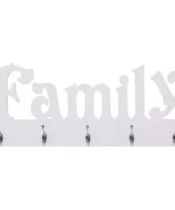 vidaXL Wall Mounted Coat Rack FAMILY 74×29.5 cm
