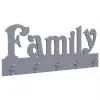 vidaXL Wall Mounted Coat Rack FAMILY Grey 74×29.5 cm