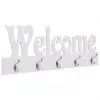 vidaXL Wall Mounted Coat Rack WELCOME White 74×29.5 cm