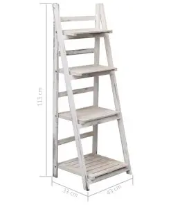 vidaXL 4-Tier Plant Stand 43x33x113 cm Wood