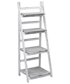 vidaXL 4-Tier Plant Stand Grey 43x33x113 cm Wood