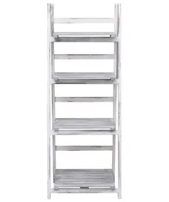 vidaXL 4-Tier Plant Stand Grey 43x33x113 cm Wood