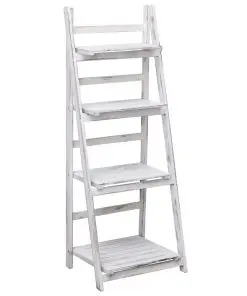 vidaXL 4-Tier Plant Stand White 43x33x113 cm Wood