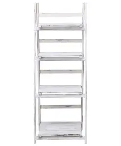 vidaXL 4-Tier Plant Stand White 43x33x113 cm Wood