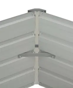 vidaXL Raised Garden Bed Brown 129x129x46 cm Galvanised Steel