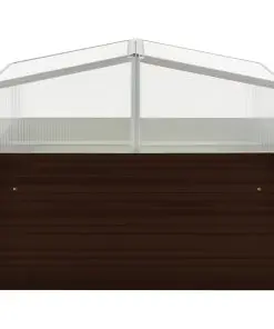 vidaXL Greenhouse Brown 100x100x85 cm Galvanised Steel