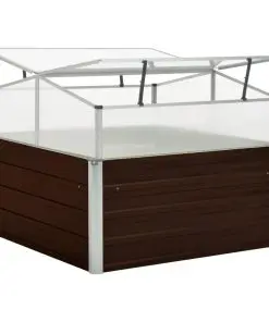 vidaXL Greenhouse Brown 100x100x85 cm Galvanised Steel