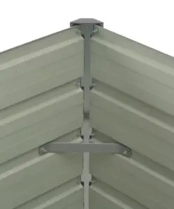 vidaXL Raised Garden Bed Brown 100x100x77 cm Galvanised Steel