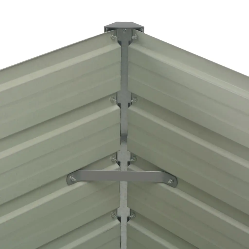 vidaXL Raised Garden Bed Brown 100x100x77 cm Galvanised Steel