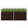 45713 vidaXL Garden Raised Bed Brown 240x80x77 cm Galvanised Steel 45713 vidaXL Garden Raised Bed Brown 240x80x77 cm Galvanised Steel