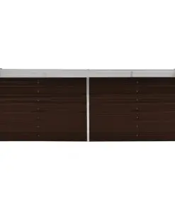 45713 vidaXL Garden Raised Bed Brown 240x80x77 cm Galvanised Steel