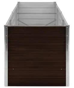 45713 vidaXL Garden Raised Bed Brown 240x80x77 cm Galvanised Steel