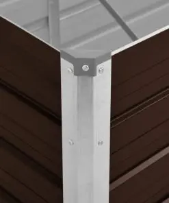 45713 vidaXL Garden Raised Bed Brown 240x80x77 cm Galvanised Steel