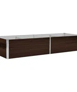 45714 vidaXL Garden Raised Bed Brown 240x80x45 cm Galvanised Steel