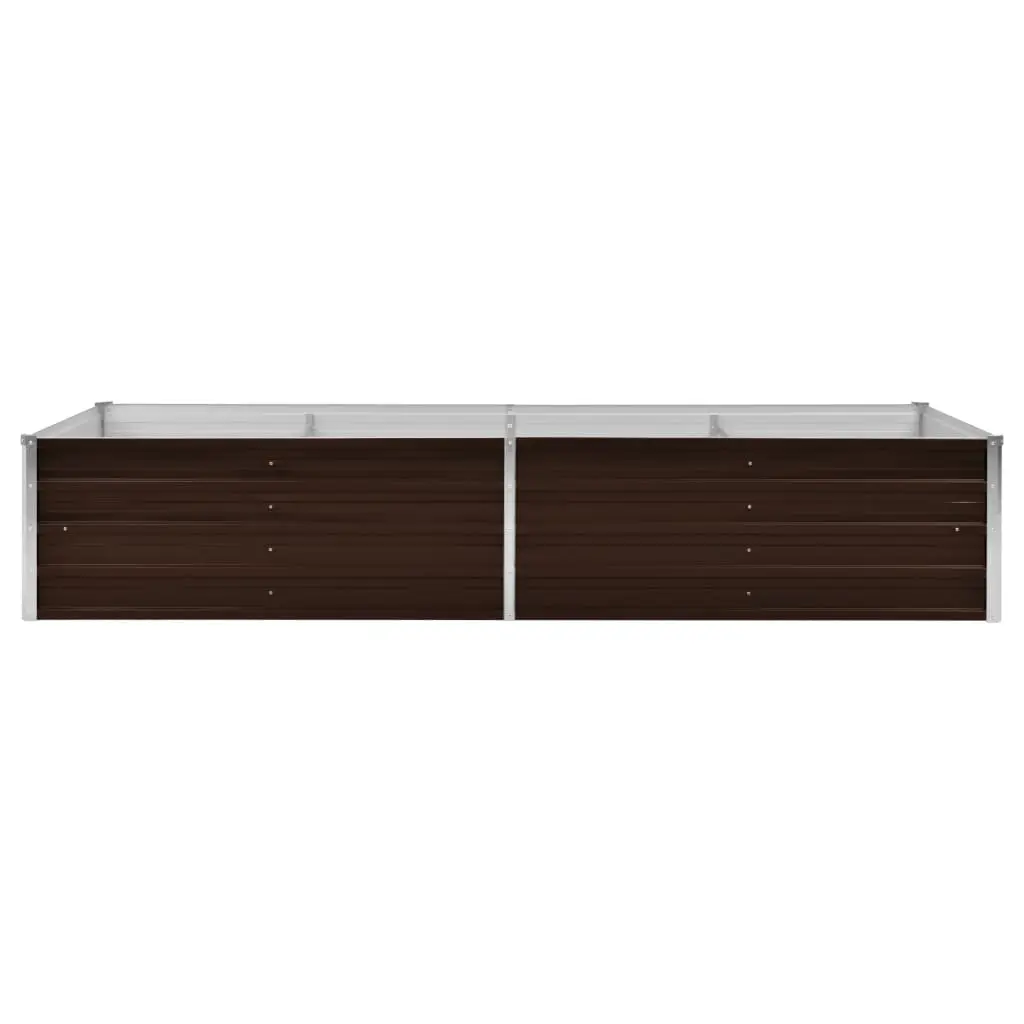 45714 vidaXL Garden Raised Bed Brown 240x80x45 cm Galvanised Steel