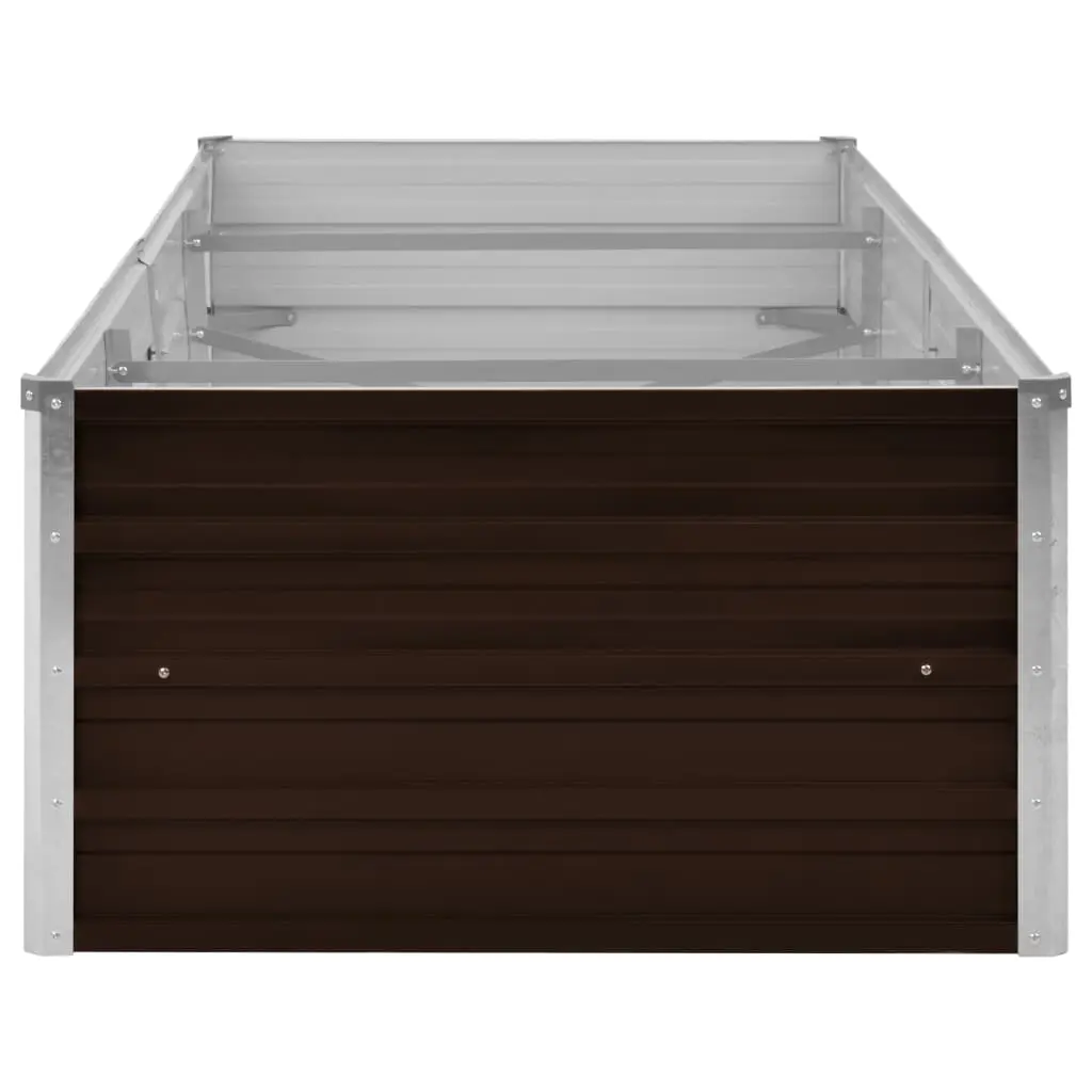 45714 vidaXL Garden Raised Bed Brown 240x80x45 cm Galvanised Steel