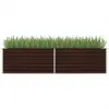 45715 vidaXL Garden Raised Bed Brown 320x80x77 cm Galvanised Steel 45715 vidaXL Garden Raised Bed Brown 320x80x77 cm Galvanised Steel