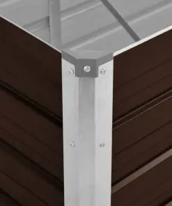45715 vidaXL Garden Raised Bed Brown 320x80x77 cm Galvanised Steel