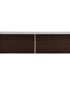 45715 vidaXL Garden Raised Bed Brown 320x80x77 cm Galvanised Steel