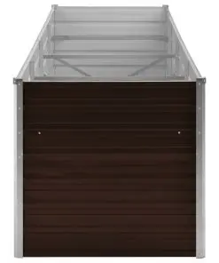 45715 vidaXL Garden Raised Bed Brown 320x80x77 cm Galvanised Steel