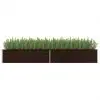 45716 vidaXL Garden Raised Bed Brown 320x80x45 cm Galvanised Steel