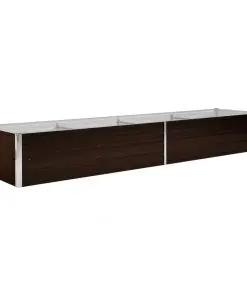 45716 vidaXL Garden Raised Bed Brown 320x80x45 cm Galvanised Steel