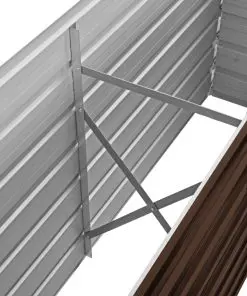 45718 vidaXL Garden Raised Bed Brown 160x40x45 cm Galvanised Steel