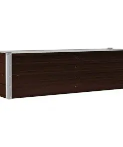 45718 vidaXL Garden Raised Bed Brown 160x40x45 cm Galvanised Steel