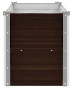 45718 vidaXL Garden Raised Bed Brown 160x40x45 cm Galvanised Steel