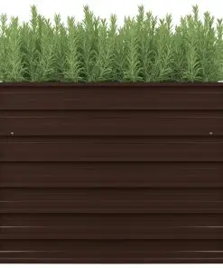 45719 vidaXL Garden Raised Bed Brown 100x40x77 cm Galvanised Steel