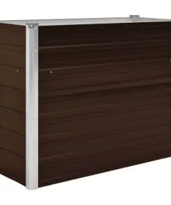 45719 vidaXL Garden Raised Bed Brown 100x40x77 cm Galvanised Steel