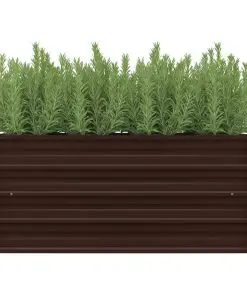 45720 vidaXL Garden Raised Bed Brown 100x40x45 cm Galvanised Steel